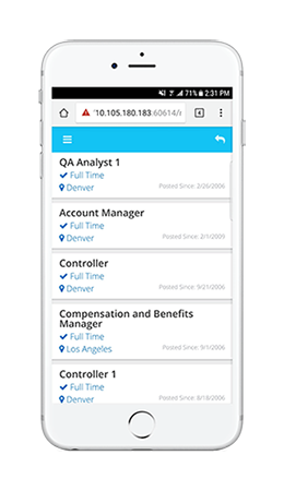 screenshot of Epicor HCM